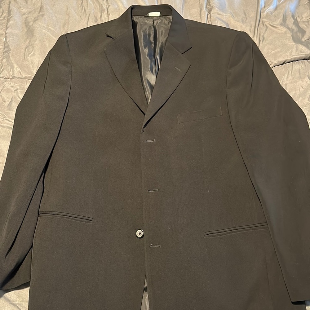 Retro Black Suit Jacket Large